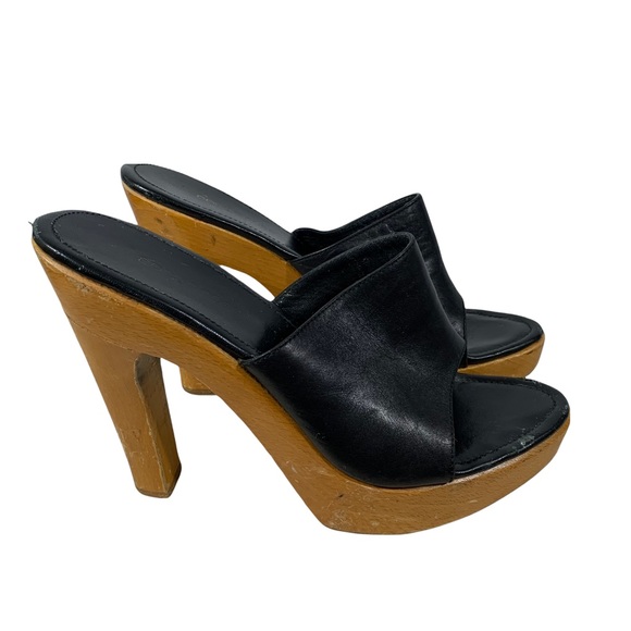 Sergio Rossi Wooden Heeled Mules - Picture 2 of 13